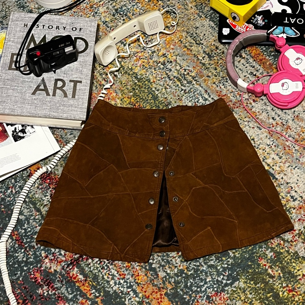 Amazing⭐️ genuine leather skirt w satin-like lining